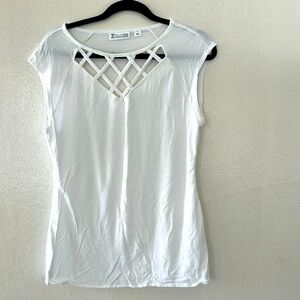New York & Company Top, off-white, M